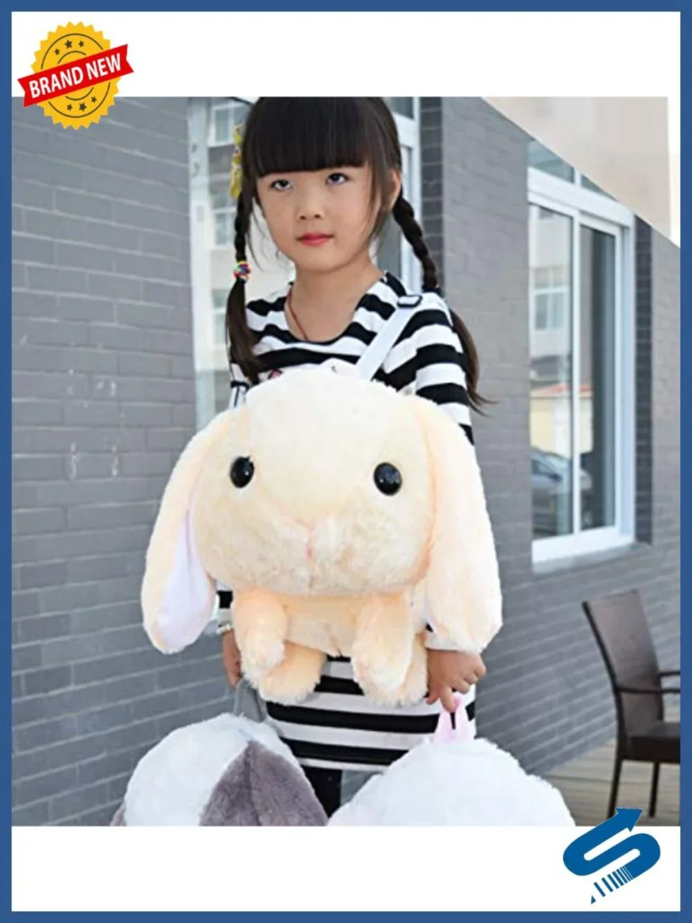 Plush Stuffed Animal Backpack Bunny Backpack with Adjustable Strap for Women